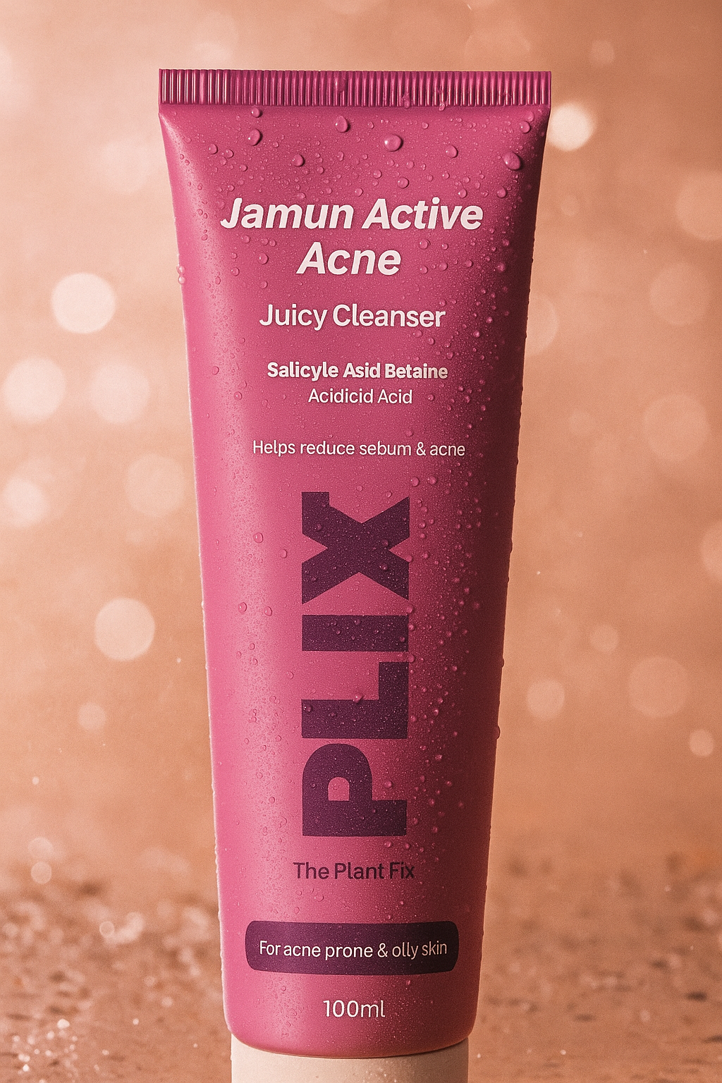 The Plant Fix Plix Jamun Active Acne Mini Cleanser Gel | Oil Control | With Salicylic Acid. Face Wash (100 ml)